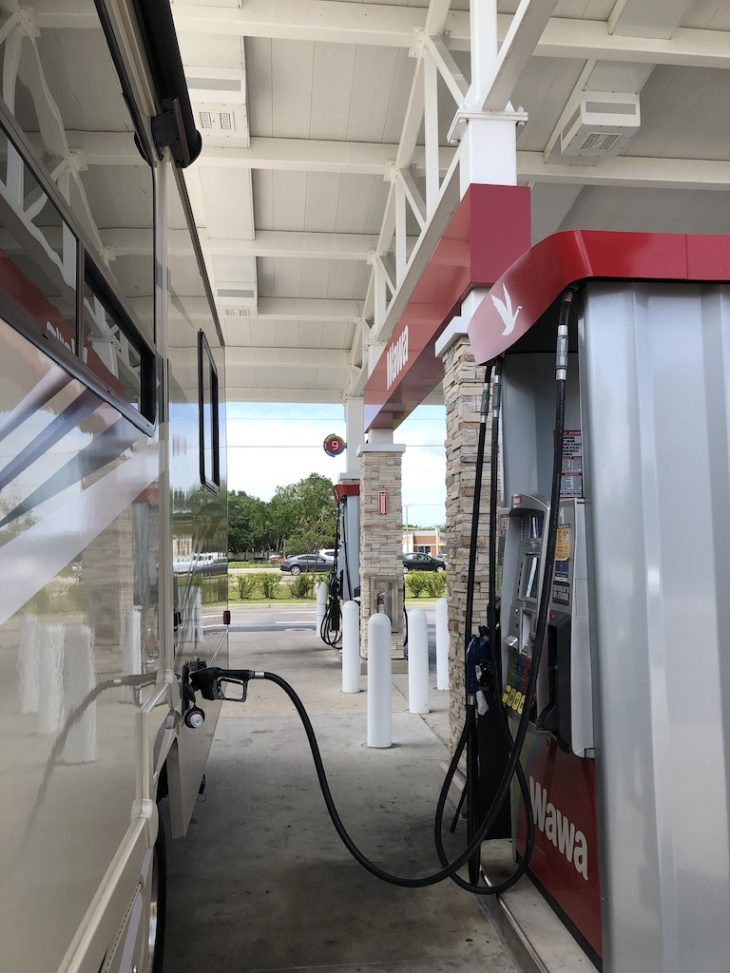 RV at the gas pump