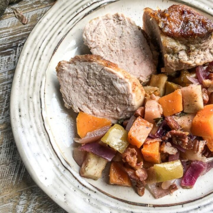 One-Skillet Honey Applesauce Pork Roast