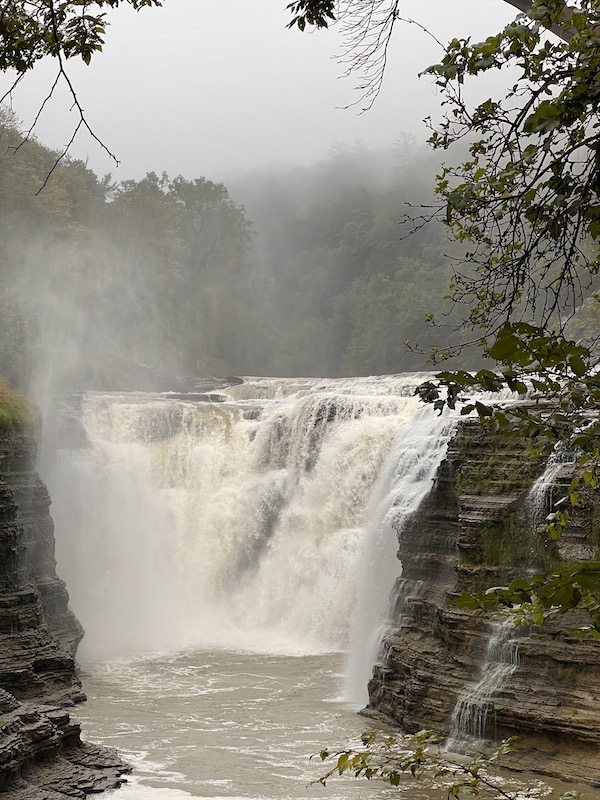 Upper falls at Letchworth State Park Hikes in the Finger Lakes
