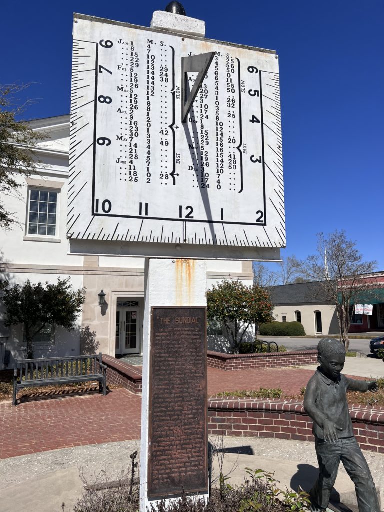 Verticlal Sundial a Hidden Gem in Thoroughbred Country, SC.