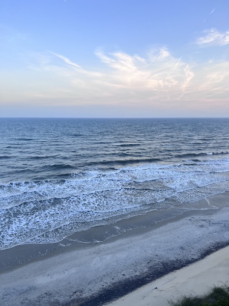 View from Ocean's Edge Restaurant at North Topsail Island, NC