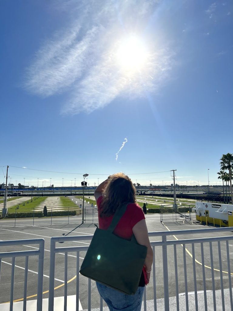 Watching Space X Satellite Launch From Daytona INternational Speedway