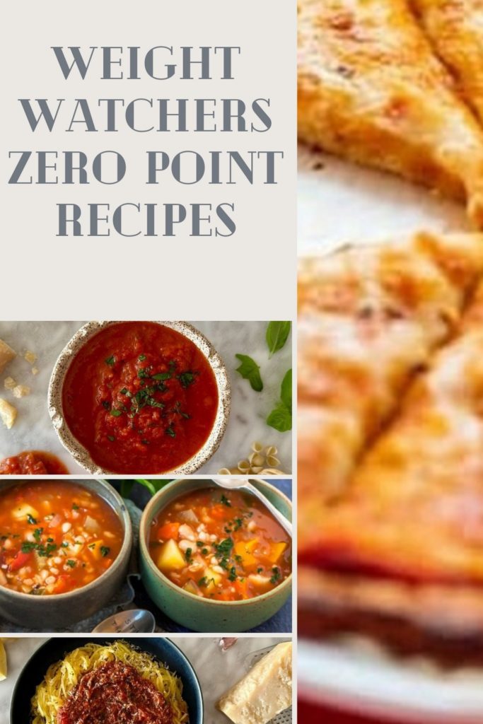 Pinterest pin for Weight Watchers Zero Point Recipes.