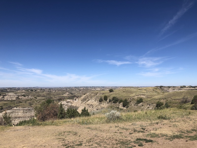 scenic landscape view at theordore roosevelt national park