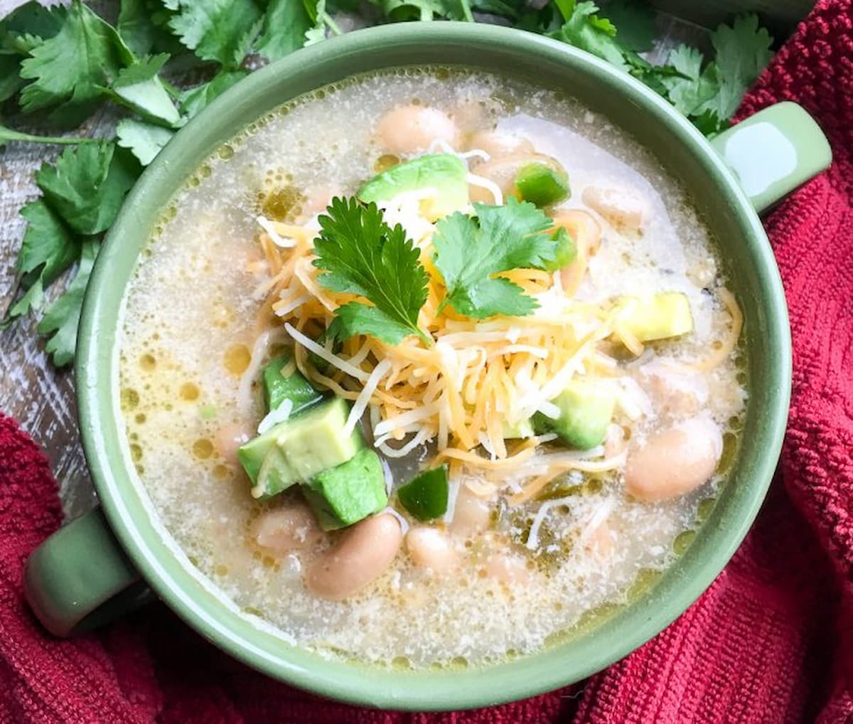 Slow Cooker White Chicken Chili Recipe - Just Short of Crazy