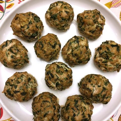 baked turkey spinach meatballs