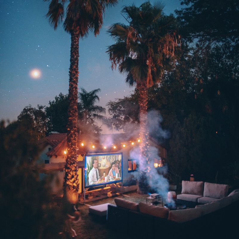 bonfire and movies