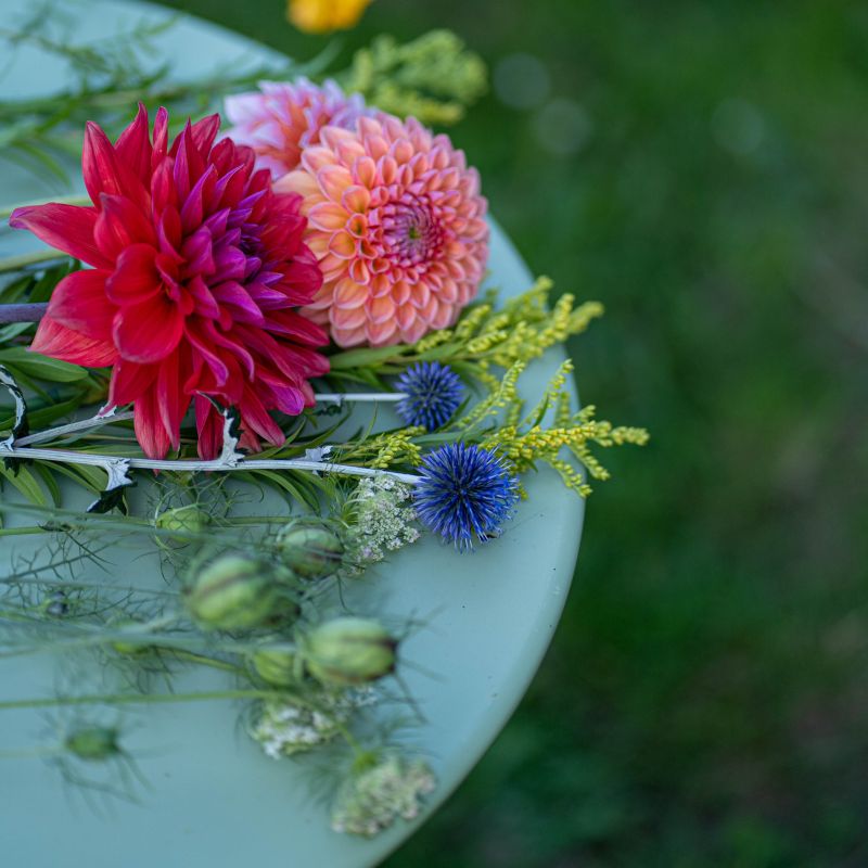 bucket of flowers