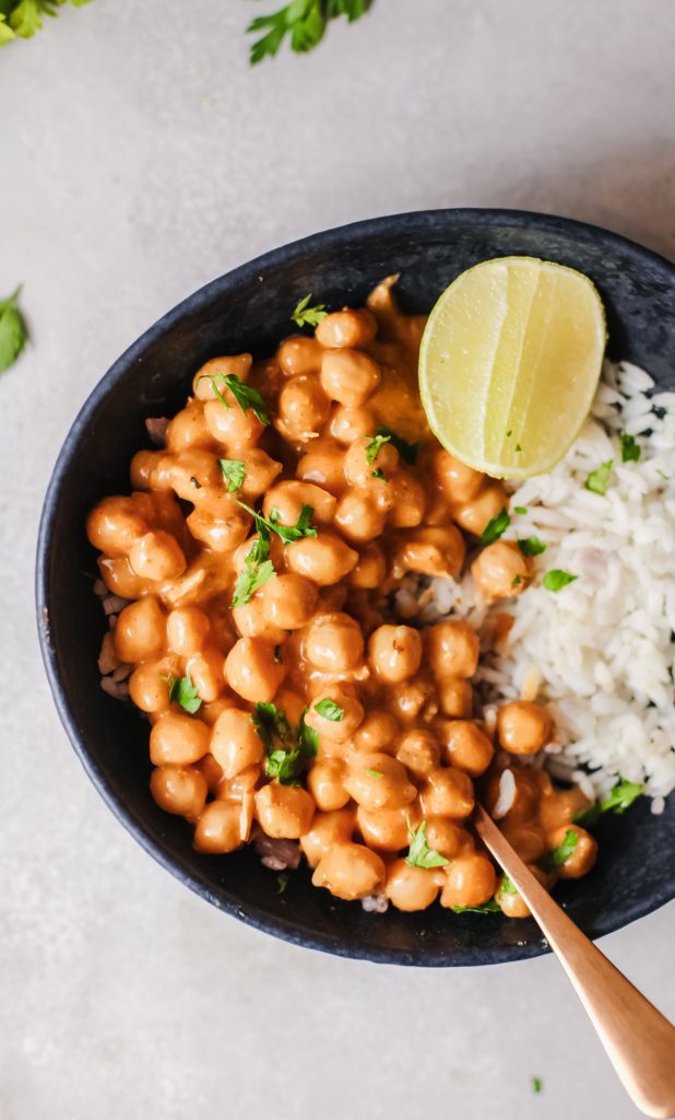 Delicious Indian Butter Chickpeas Recipe - Vegetarian - Just Short of Crazy