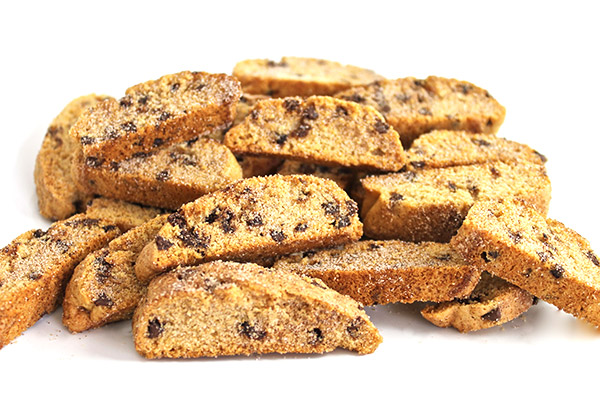 Photo of Skinny Cinnamon Chocolate Chip Biscotti from SkinnyKitchen.com.