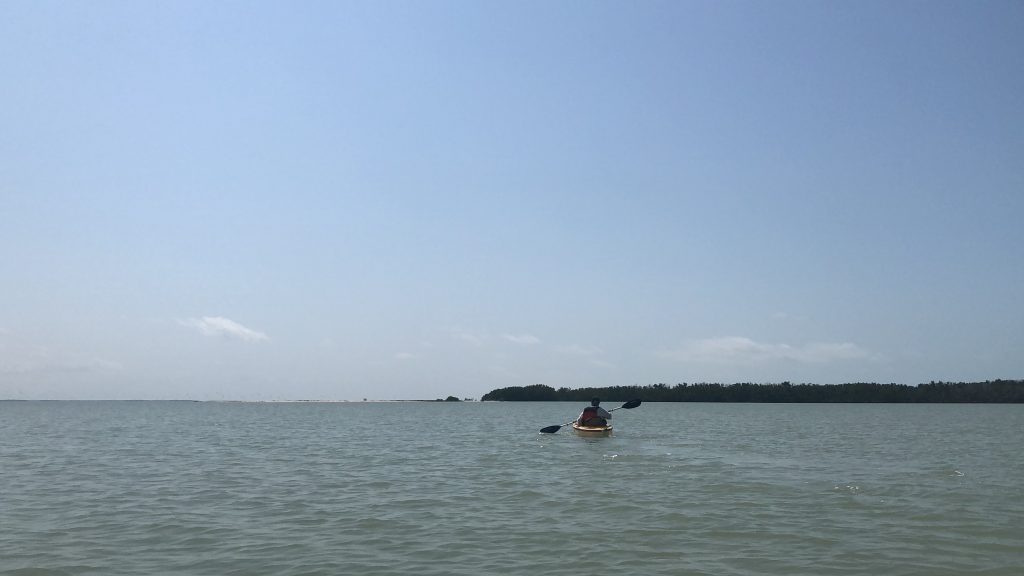 kayaking everglades national park across open water