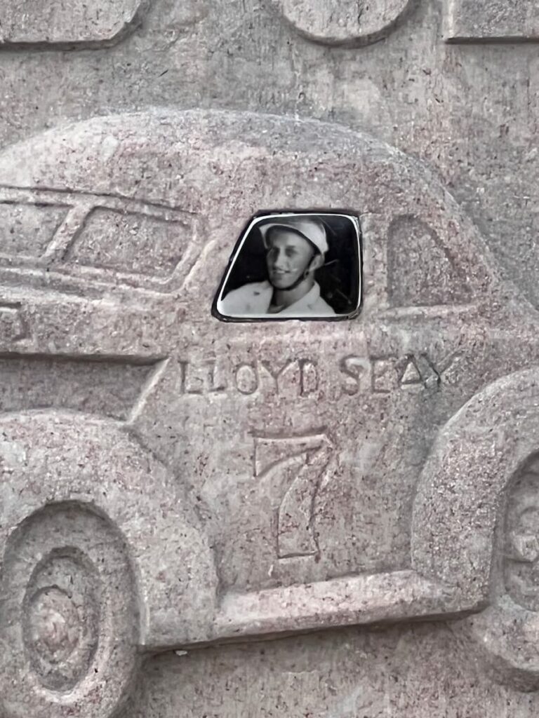 lloyd image on tombstone - Racing History In Dawsonville