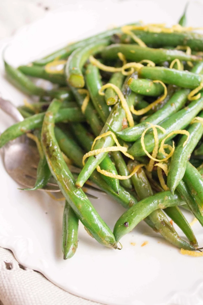 Photo of Lemon Garlic String Beans.