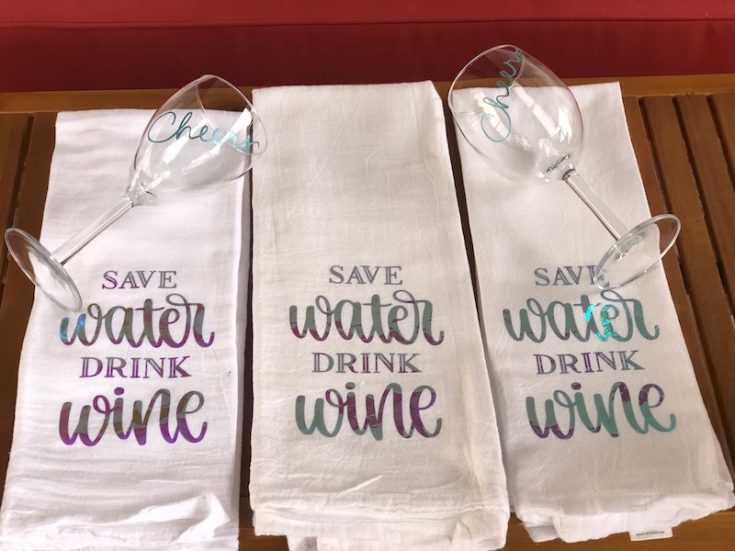 tea towels wine sets