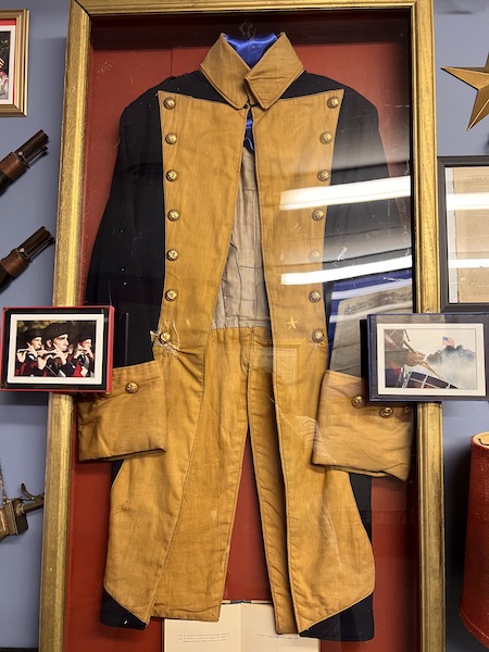 uniform on display at Octagon Mansion